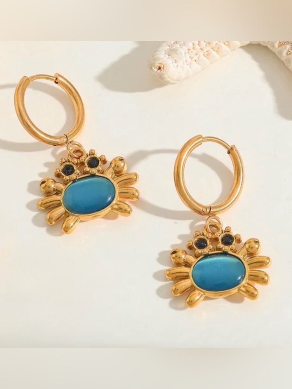 Blue Crab Earrings Cute Earrings
